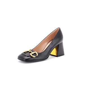 Pre-owned Gucci Women's Horsebit Mid-Heel Pumps Leather by Rebag