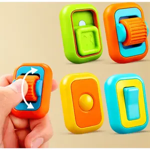 4 Pack Finger Fidget Toys for Kids & Adults – Sensory Fidget Set with Slider, Clicker & Roller – Multi-Functional ADHD Tools for Autism, Stress Relief & Calming – Perfect for Travel, Classroom & Home