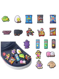 18pcs Cartoon Snack Chips PVC Shoe Decorations, Fun Accessories for Teens & Adults, Perfect Gift Idea, Stylish Footwear Enhancements