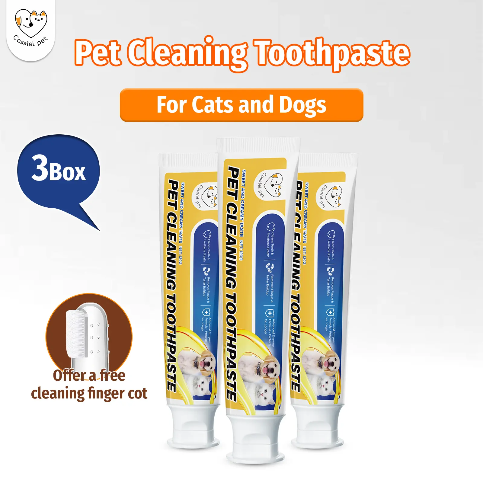 3 Box-360g-Includes Cleaning Finger Sleeve