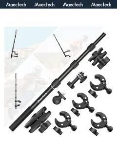 Maectech Motorcycle Camera Mount for Insta360 X5/X4/X3 for GoPro Handlebar Mount for DJI Osmo Action Bike Mount for Insta360 X5 Accessories