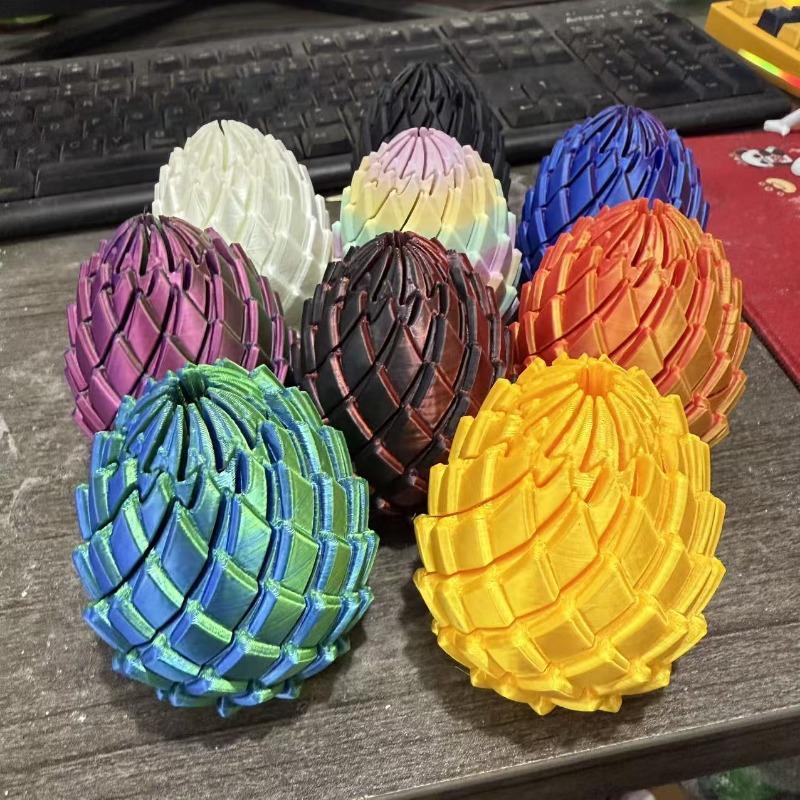 2pcs Dragon Egg Rotating Suitable for, 3D Printing Fidget Sensory with Dragon Egg Capsules, Collectible Decompression Gadgets for and Aid