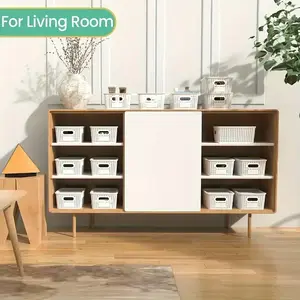6pcs Stackable Plastic Storage Bins with Lids - Durable Gray Organizer Baskets, Home Organizers for Home, Office, and Classroom - Multi-Purpose Shelf Bins, 10.2x7.2x4.1 Inches, Home Organization | Sleek Storage Solution | Stackable Bins