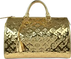 Pre-owned Louis Vuitton Monogram Miroir Canvas Shoulder Bags Preowned Monogram Miroir Speedy 30 Gold