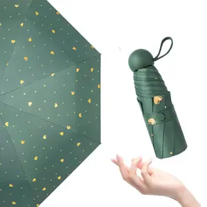 Umbrella Mini Travel Umbrella for Purse, Small UV Sun Compact Umbrella with a Nice Box, 6 Ribs Lightweight Portable Umbrella,Windproof Parasol with 99% UV Protection for Women and Men