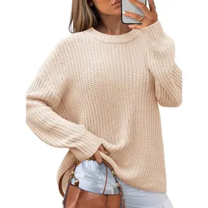 Imily Bela Womens Oversized Sweater Long Sleeve Crewneck Ribbed Knit Pullover 2025 Fall Casual Chunky Trendy Sweaters