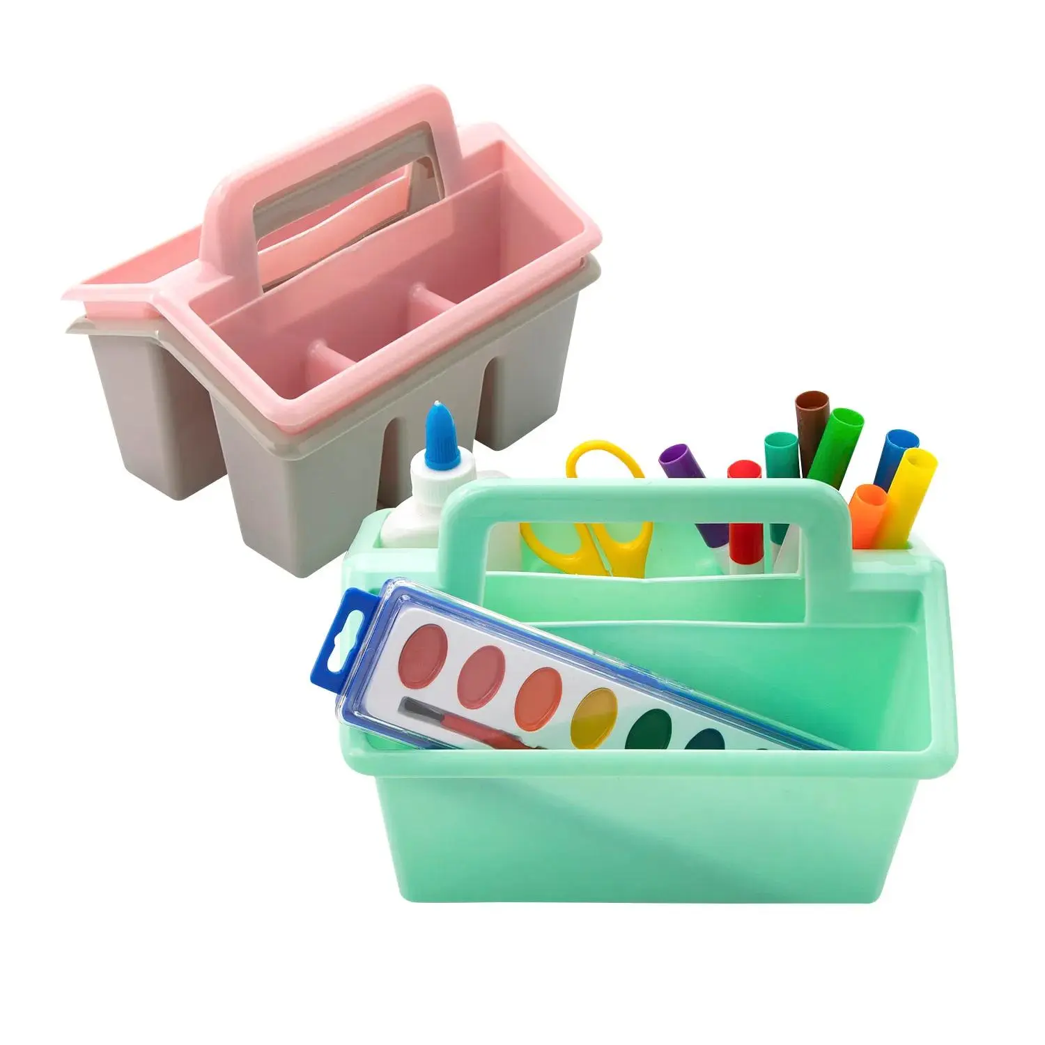 Compartment Pastel Classroom Storage Caddies 9" x 6 1/4" 4 - 6 Pc