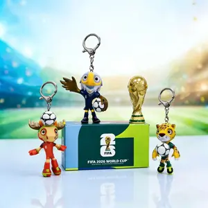 Officially Licensed FWC26 6CM Mascot Keychain – 2026 World Cup LED Display Collectible (USA / Mexico / Canada)