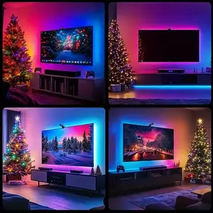Smart TV Backlight LED Sync Lights for 55-65 Inch TVs, USB Powered Music Sync with Multiple Scene Modes, Ideal for Gaming and Display, Dynamic LED Lights