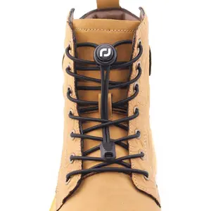 Extra Long No Tie Shoelaces - Elastic Tieless Round Boot Laces for Hiking Shoes, Work Boots and Running Sneakers Footwear Classic