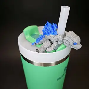 Flexy Godzilla straw topper for Stanley cup and Yeti cup!