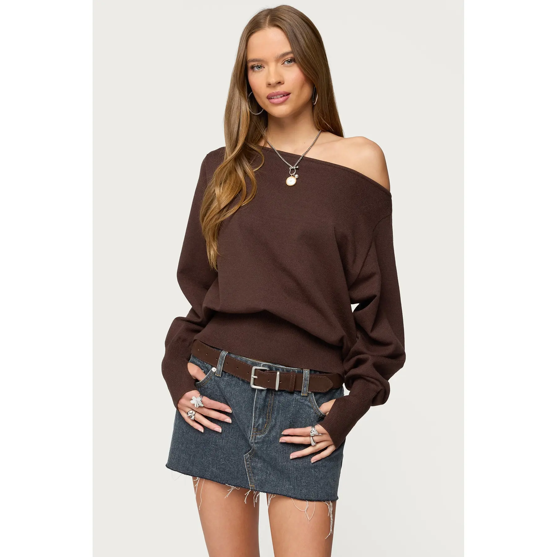 Off Shoulder Oversized Sweater Off Shoulder Oversized Sweater