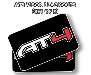 2019-2024 SunVisor Warning Label Blackouts : GMC Sierra AT4 Decorative Covers