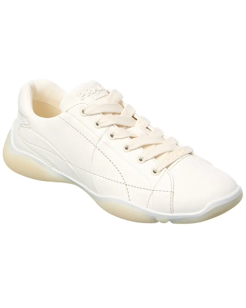 Prada Logo Leather Sneaker