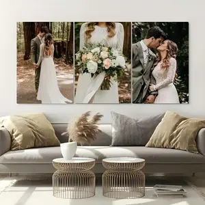 3 Custom Canvas Prints - Personalize Your Photos with Exquisite Wall Art, Suitable for Home Decoration and Gifts, Bedroom Living Room Office Decoration,Mother's Day  Gift For Mom 2026, Mother's Day Father's Day Personalized Gifts For Mama, Dad,Wedding Day