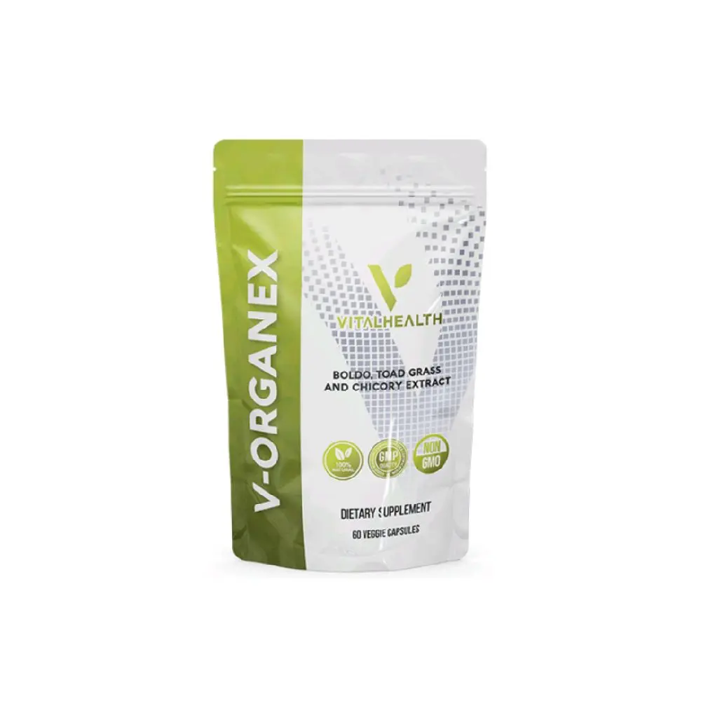 Vital Health V-Organex - Natural Supplement for Liver and Detox - 60 Capsules Holistic Wellness Dietary Supplement