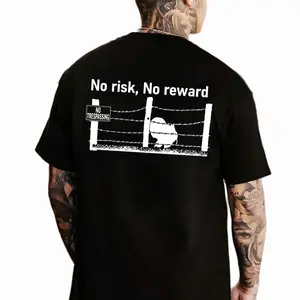 Boldly Embrace the Thrill: No Risk, No Rewards No Trespassing Graphic T-Shirt – Premium Comfort for the Daring Spirit