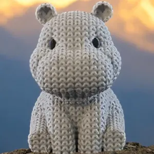 Knitted Hippo