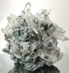 Crystalline Pink Lemurian Quartz with Chlorite and Fuchsite - Amazing Show Piece