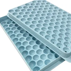 Ice Cube Tray with Bin & Scoop 104 Cubes Ice Tray Easy Release Ice Cube Mold for Freezer Stackable Ice Ball Tray with Container