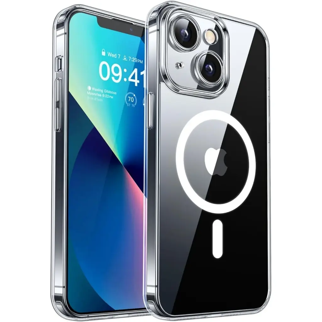Luxury Magnetic Wireless Charge For iPhone 1716 15 14 13 12 11 Pro X XR XS Max 7 8 Plus Mini Cover Transparent Case