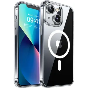Luxury Magnetic Wireless Charge For iPhone 1716 15 14 13 12 11 Pro X XR XS Max 7 8 Plus Mini Cover Transparent Case