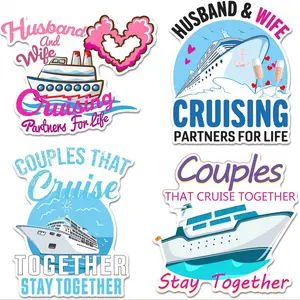 4pcs Large Cruise Door Decorations Magnetic Cruise Door Magnets Waterproof Cruise Ship Anchor Life Preserver Ring Magnets Refrigerator Magnets, Refrigerator Decorating Magnet for Cabin Stateroom Outdoor Holiday Decorations valentine's day
