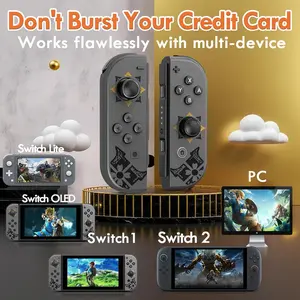 Wireless Controller for Nintendo Switch/lite/oled, DualVibration Function Replacement Parts, Wake-Up SwitchButton Design