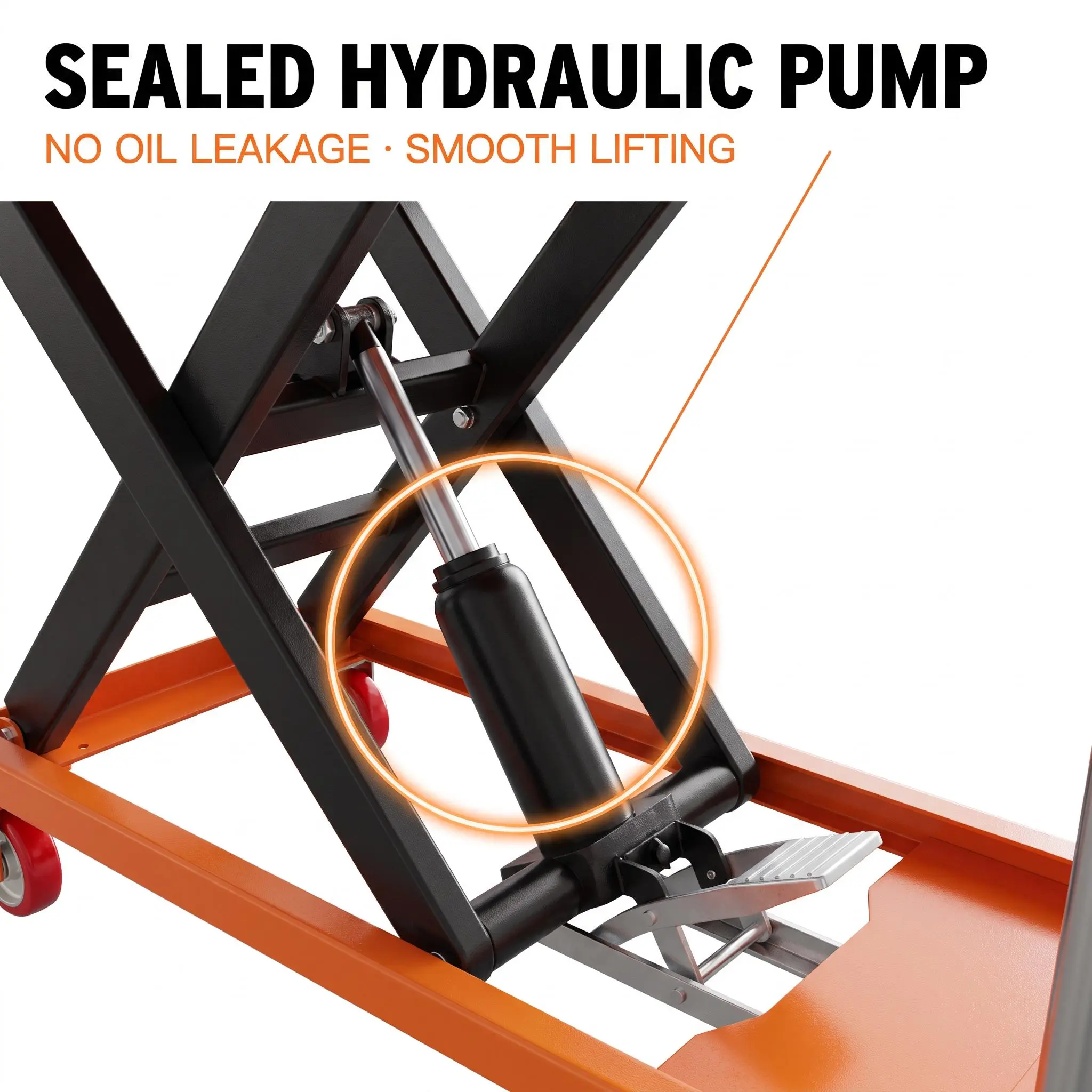γGarveeγ1100lbs Hydraulic Lift Table Cartwith 500lbs, and 330lbs Capacities, Manual Double Scissor Lift Table with Foot Pedal Pump, 50" Max Lifting Height, Locking Casters and Non-Slip Platform for Warehouse, Workshop & Garage,toolupgrade