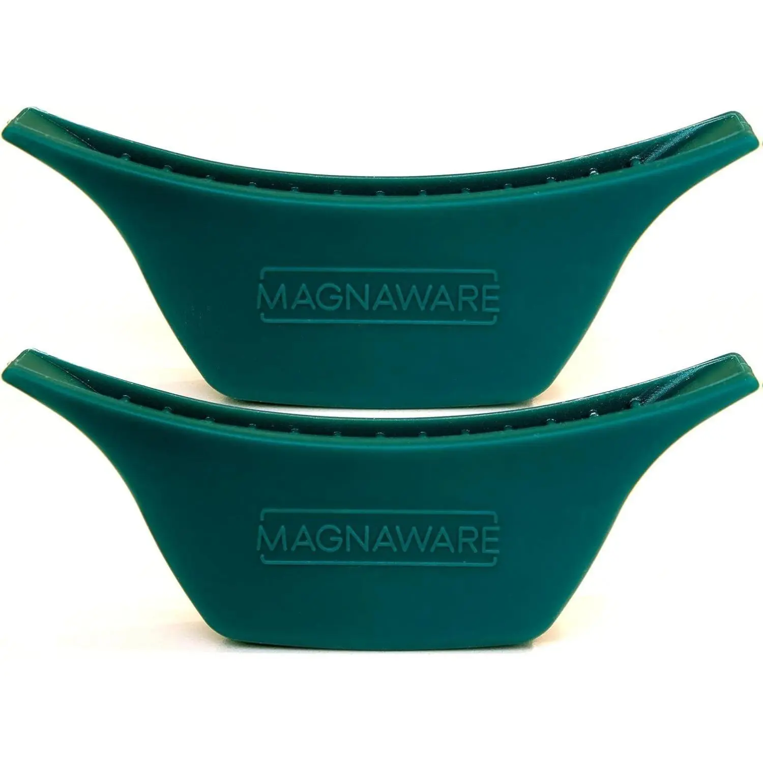 Magnaware Silicone Handle Covers Heat-Resistant Pot Holders for Oval & Round Dutch Ovens Stockpots Non-Slip Grips Green Set of 2