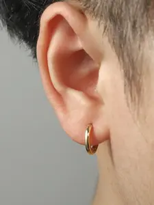 Minimalist Plain Hoop Shape Earrings, Style, Copper Earrings for Men & Women, Multicolor, Fashionable, Daily, Party, Holiday Gift, Versatile Earrings