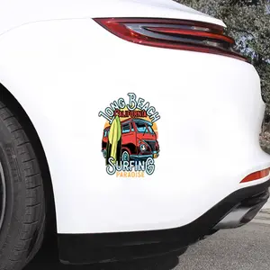 2PCS Vintage Surf Bus It is suitable for sticking on the back of cars, the surface of motorcycles, trucks, Windows, walls and glass.