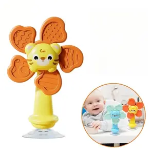 1 PC Suction Cup Rotating Windmill with Hanging Ring, Portable Sensory Educational Toy, Fine Motor Training & Sensory Development Teaching Aid