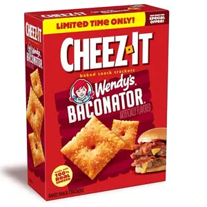 Limited Time Cheez-It Baked Snack Crackers Wendy’s Baconator Flavor- 1 Box 12.4 oz