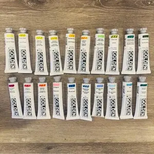 20 Tubes of Golden Heavy Body Acrylic Paint. Brand New