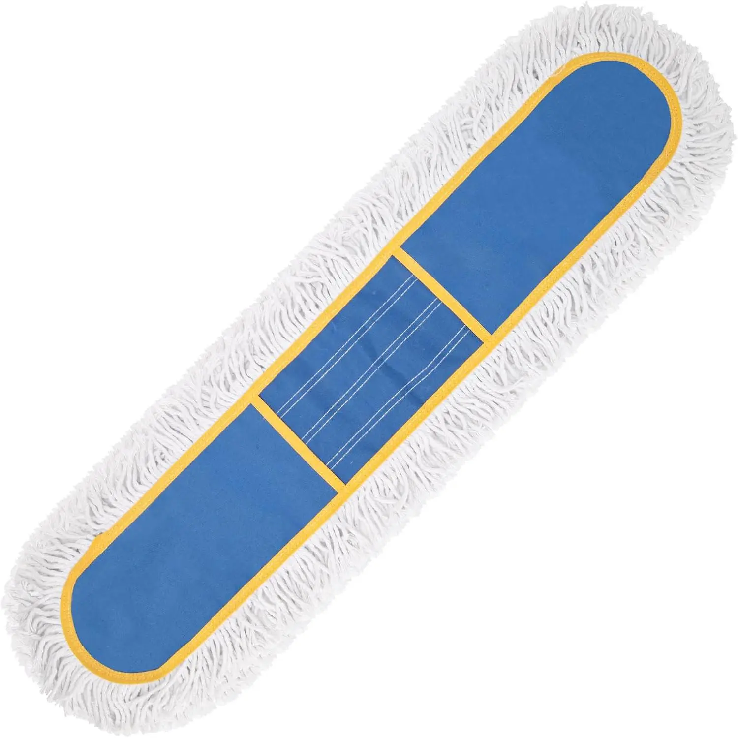 24" Commercial Dust Mop Replacement Heads,  Industrial Dust Mop Pads, Washable Cotton Dust Mop Refill for Floor Cleaning & Janitorial Supplies, Blue