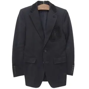Pre-owned GUCCI Calfskin Small Leather Goods Emblem Leather Tailored Jacket