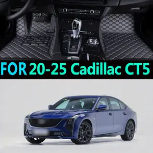 Cadillac CT5 2020-2025 Custom-Fit Full Coverage Car Floor Mats Easy-Clean Carpet-Style Floor Mats