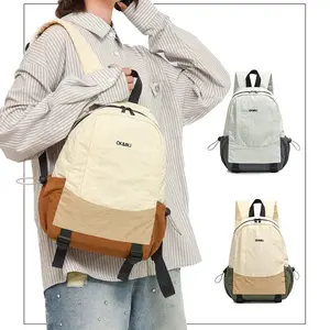 Zipper Backpack One Size Nylon Fabric