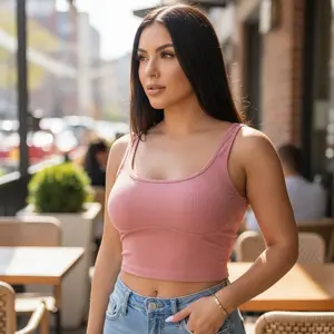 Endless Rose Comfy Trendy Ribbed Crop Top - B9
