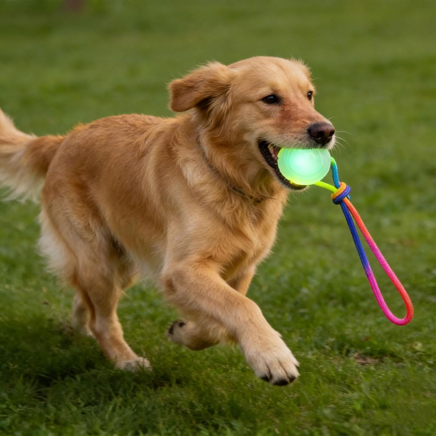 Dogs Training Interactively Educational Toy Flashing Elastics Ball Glowing for Teething Puppies and Active Bright Glowing