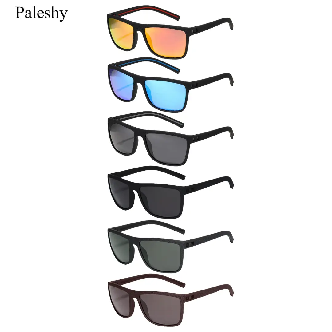 Paleshy Unisex Rectangle Polarized Shades with Featherlight Frame, UV400 Scratch-Resistant Lenses & Ergonomic Nose Pads for Cycling and Versatile Performance, Polarized Sunglasses Set, Uv-Protection, Square, Adjustable Spring Hinges, Lightweight Polarized