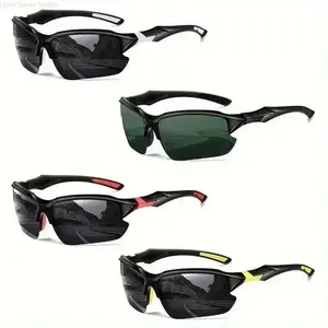 4 Packs Polarized Sports Sunglasses for Men Women, UV Protection Wrap Around Sun Glasses for Cycling Running Fishing Skiing Driving, Lightweight Half Frame Shades with Non-Slip Temple