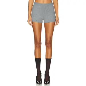 GUIZIO Calesia Knit Shorts in Heather Grey