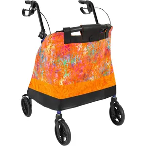 Bright Batik w/orange lining rolling walker wrap  *Shipping included