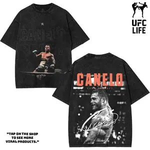Boxing Canelo Vintage Washed Cotton Graphic tee, Graphic t-shirts, oversized tshirt – Ultimate Fighter Style Gift, Gift for fan