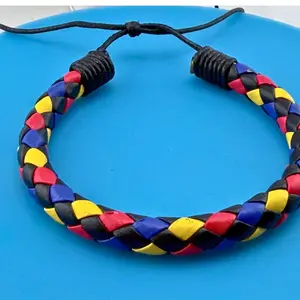 Colombian Flag Bracelet Handmade Braided Adjustable Colombia Colors Jewelry Unisex Gift Lightweight Comfortable Durable
