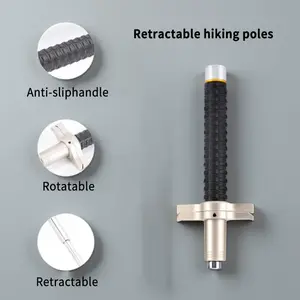 2026 Suitable for all terrains!26 - 37 inch retractable stainless steel walking sticks, non-slip and wear-resistant, convenient to store Telescopic Multifunctional Trekking Pole