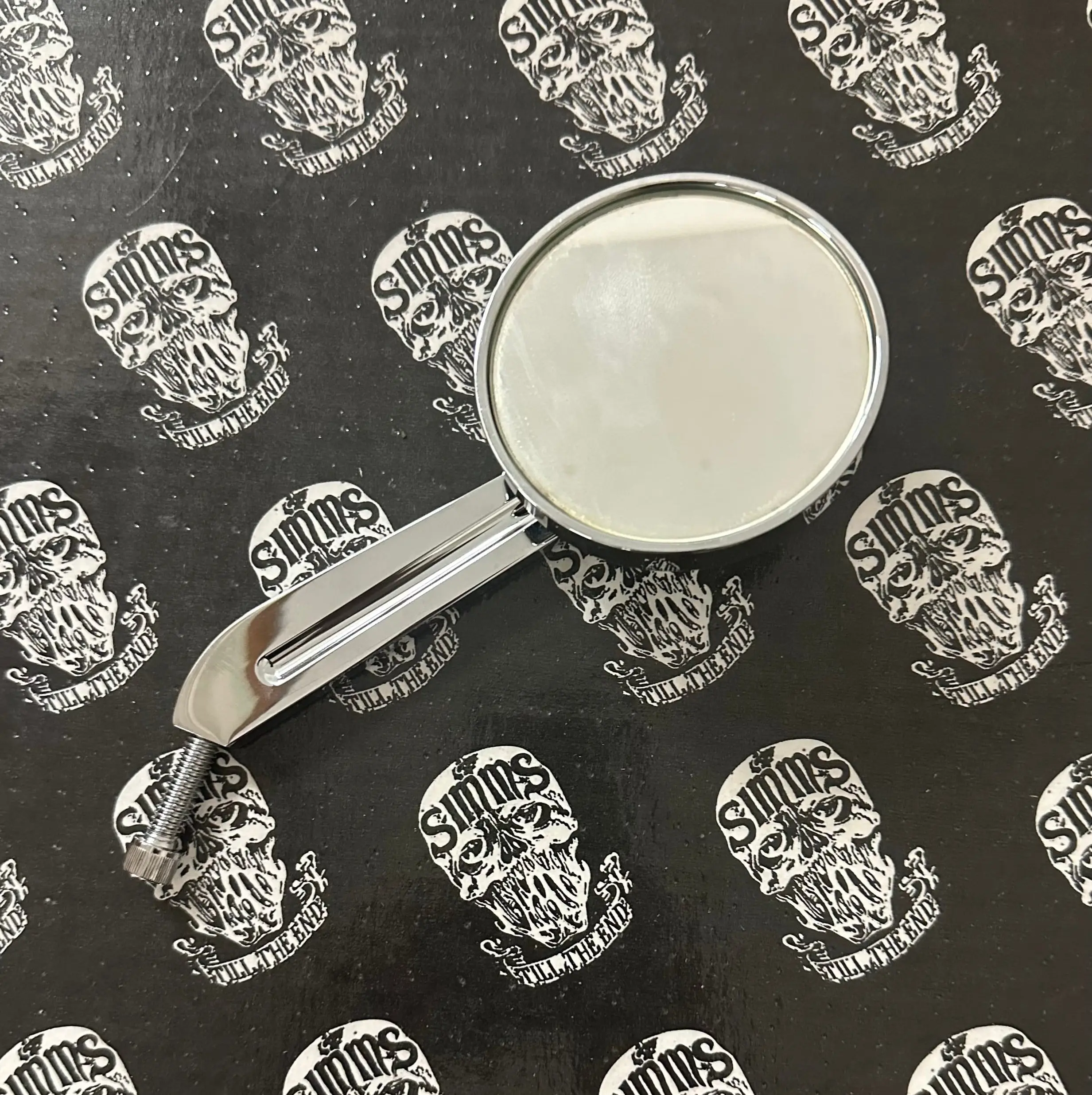 SIMMS Chrome Round Billet Mirror