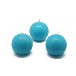 212 MAIN 2 in. Turquoise Ball Citronella Candles - 12-Piece Box, Camping & Hiking Lights, Room Home Decor Ornaments, Air Freshener Supplies